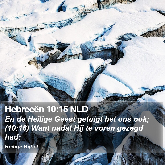 Hebreeën 10:15 NLD Bible Study