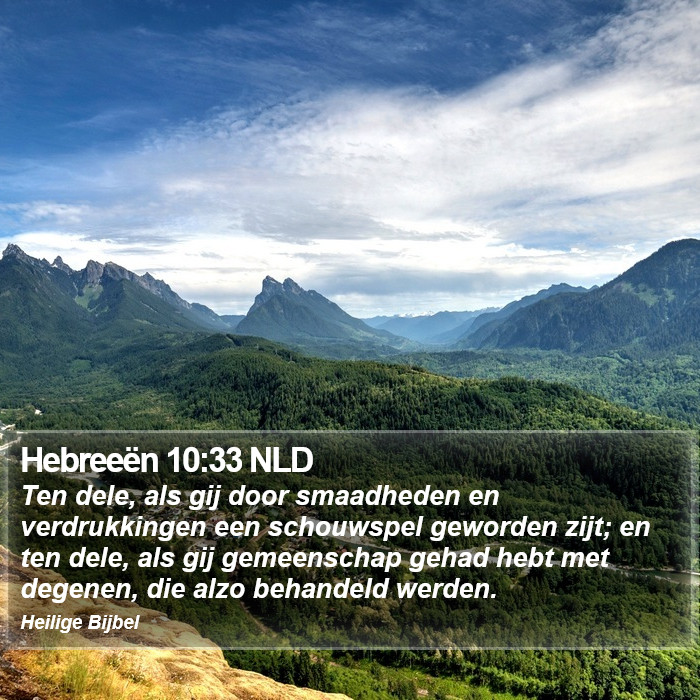 Hebreeën 10:33 NLD Bible Study