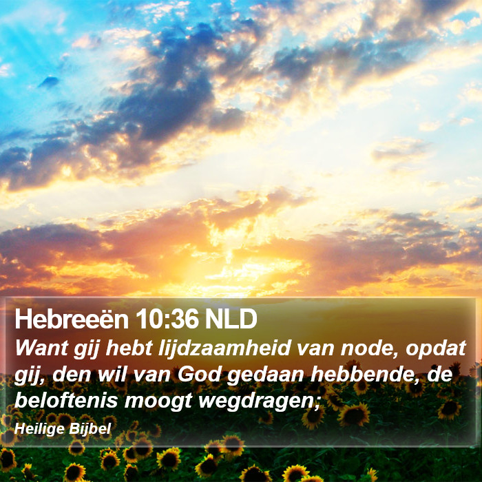 Hebreeën 10:36 NLD Bible Study