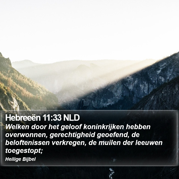 Hebreeën 11:33 NLD Bible Study