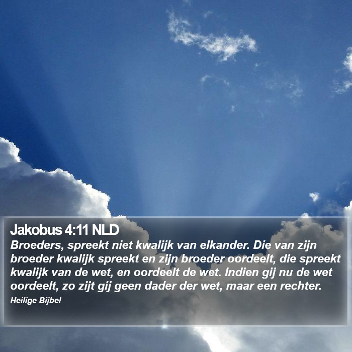 Jakobus 4:11 NLD Bible Study