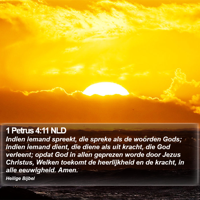 1 Petrus 4:11 NLD Bible Study