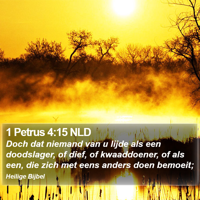 1 Petrus 4:15 NLD Bible Study