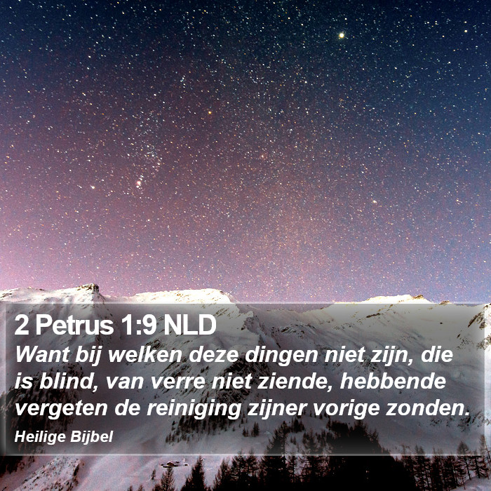 2 Petrus 1:9 NLD Bible Study