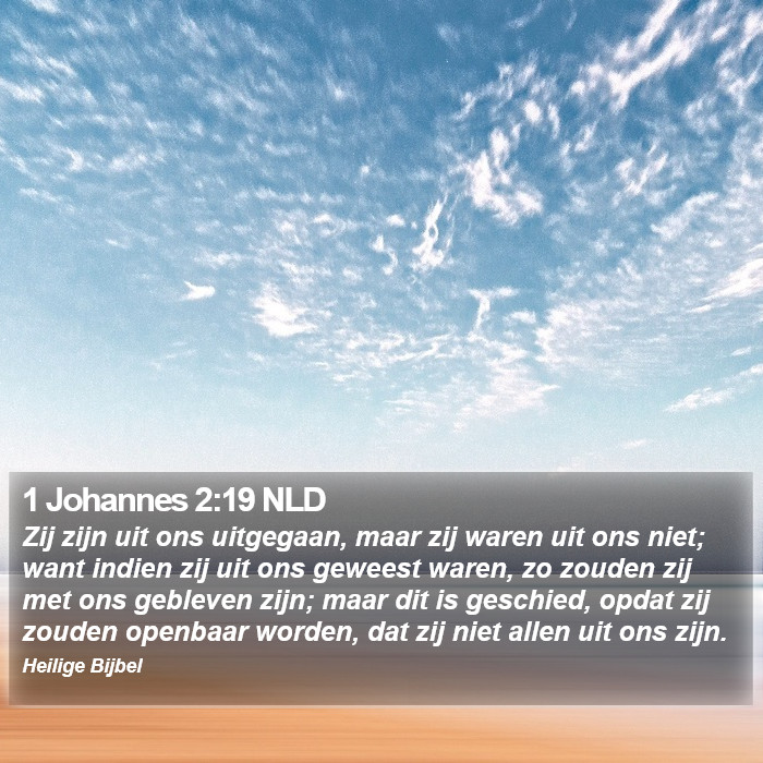 1 Johannes 2:19 NLD Bible Study