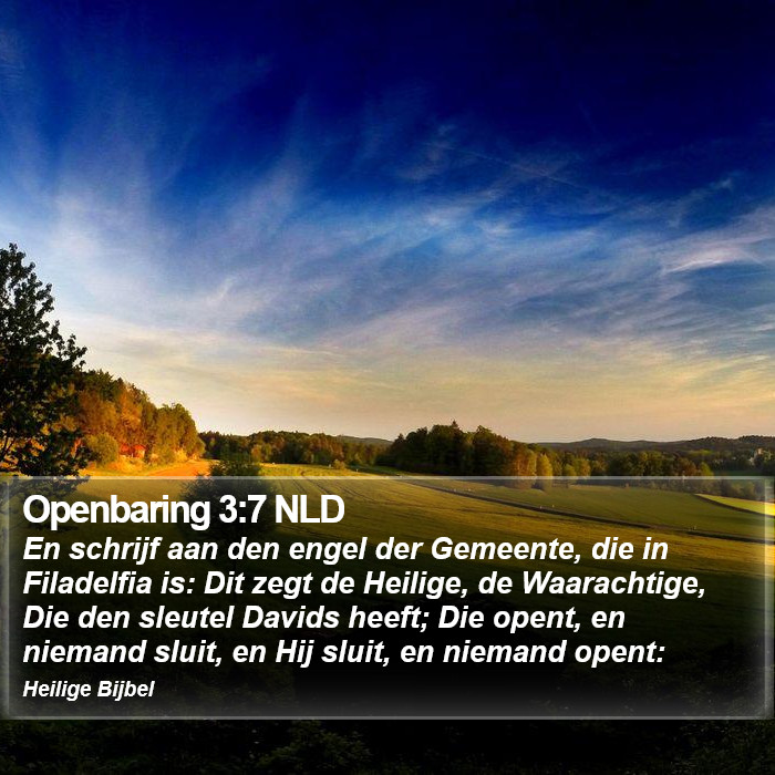Openbaring 3:7 NLD Bible Study