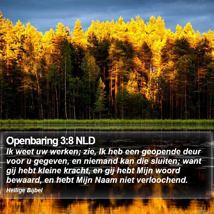 Openbaring 3:8 NLD Bible Study