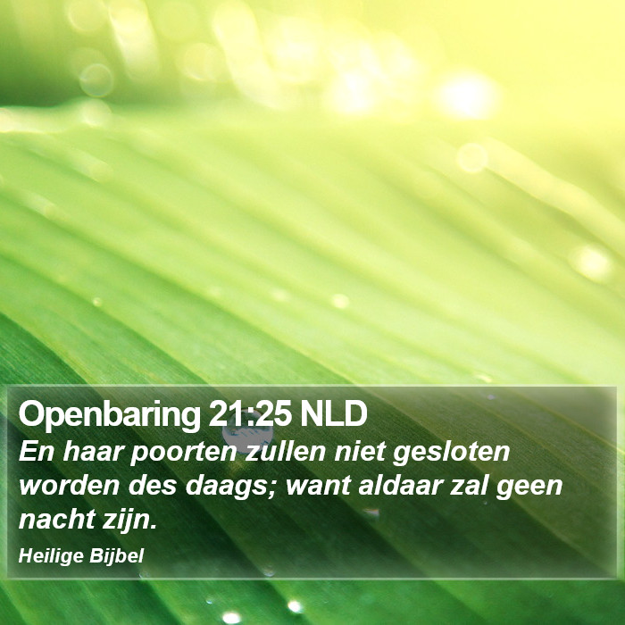 Openbaring 21:25 NLD Bible Study